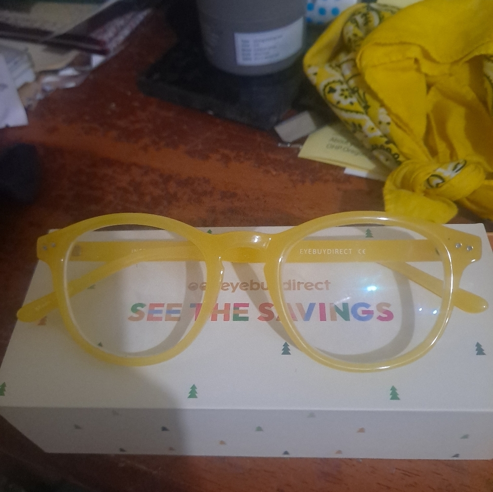 EyeBuyDirect yellow glasses